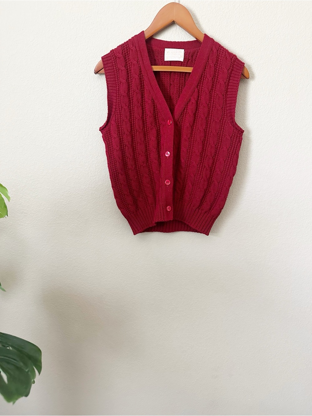 Vintage Pendleton Virgin Wool Red Vest USA Size M